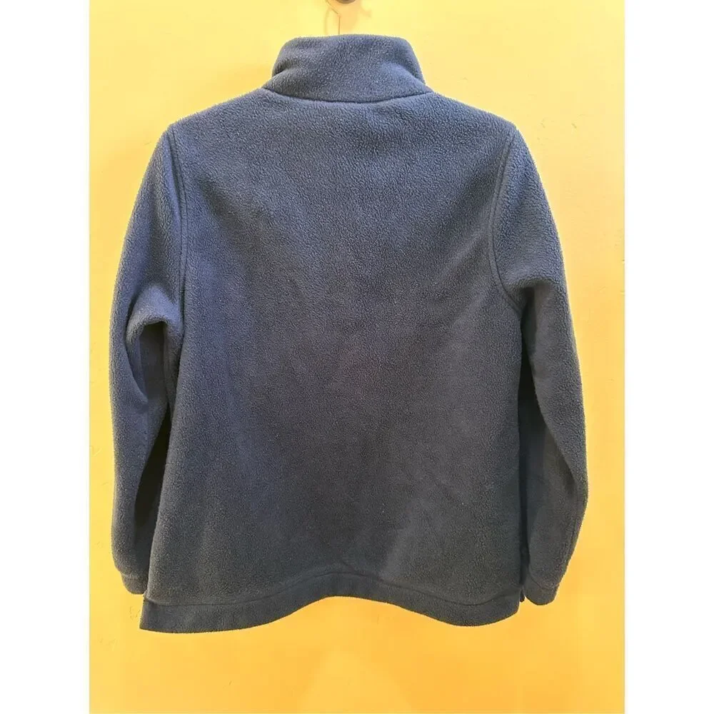 J. Crew Blue Fleece 3/4 Button Up Sweater Size Small